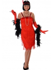 20s Flapper Costume Red Flapper Dress - Womens 20s Costumes	